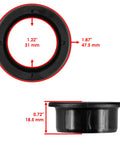 Beefed Up Rear Control Arm Bushings For Polaris ATVs And UTVs 5432092 5433065 5434550 5438902 8 Pack Replacement Parts Heavy Duty Suspension Upgrade For Rough Trails, black bushing dimensions 1.87 in x 0.72 in