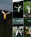 Foldable Rechargeable Camping Light With Stand And Detachable Tripod, Waterproof Hanging LED Lantern for outdoor use