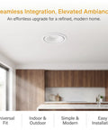 OUNONA Recessed Lighting Trims: Spotlight Downlight Holder, MR16/GU10 Retrofit Eyeball Light Fixture in white ceiling.