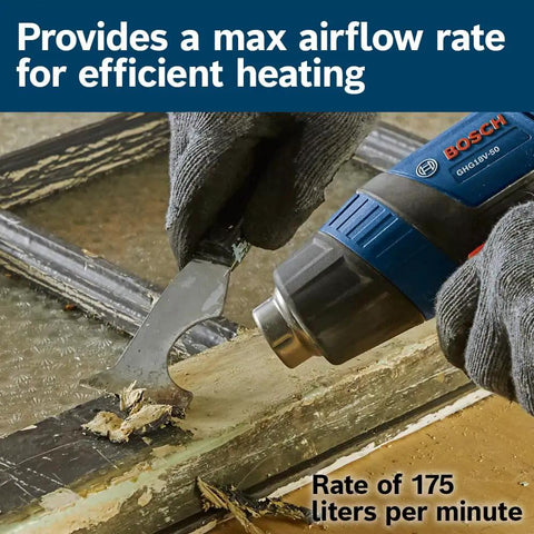 Cordless 18V Heat Gun Bare Tool For Quick Heat Up And High Temp 930F Max, Ideal For Heat Shrink Wires And Tubing in use