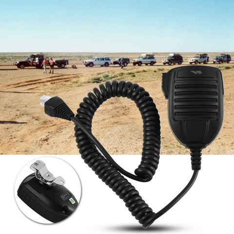 Two Way Radio Shoulder Speaker Mic With PTT Button And Mic Hanger For Portable Radios Hands Free Communications Belt Clip