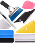 EHDIS 7-piece window tint tool kit; blue scraper, yellow wedge, blades included