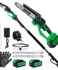 2 In 1 Electric Pole Saw For Tree Trimming Cordless Polesaw And 8 Inch Mini Chainsaw With Extension Pole Handheld Chainsaw With Rechargeable Batteries, accessories included