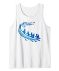 Hawaiian Outrigger Canoe Tribal Tank Top For Guys Featuring Polynesian Canoe Art And Hoe Waa Inspired Design Perfect For Fishing Surfing Island Life And Summer Adventures