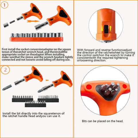 45 Piece Handy Home Repair Tool Kit For DIY Projects In A Portable Plastic Toolbox Includes Hand Saw Wrench Hammer Screwdrivers And Essential Household Tools For Office Dorm Outdoor Work And Quick Fixes with ratchet wrench and bits