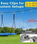 Backyard Slackline Swing Set With 40 Inch Saucer Swing Between Trees No Perfect Tree No Problem Easy Setup Outdoor Play Equipment