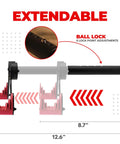 Sturdy Steel Wall Mounted Bike Rack For Garage Storage Holds One Bike Securely With Adjustable Arm Angles And Ratchet Gear Hanger, Easy To Install With Included Screws, Fits Road Mountain And Hybrid Bikes, Keeps Your Ride Off The Floor, extendable feature