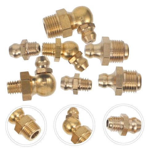 Beefed Up Grease Fittings Assortment Kit With Straight And Angled Fittings For Hydraulic Applications Built Tough Lubrication kit