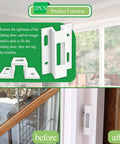 2 Pcs E 2124 Aluminum Sliding Door Keeper Set For Hook Style Latch shown with installation before and after