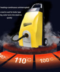 Badass 3000W Steam Cleaner With 3.5L Tank And Quick 40 Second Heat Up With steam output gauge and hose.