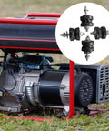 Four Piece Generator Rubber Mounts for Vibration Reduction and Noise Dampening with generator on grass