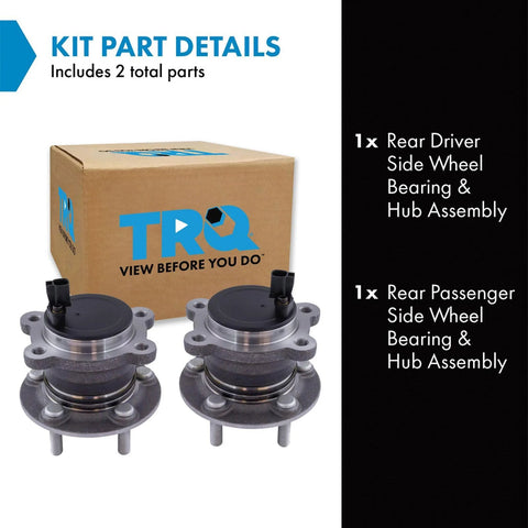 Two-Piece Rear Wheel Bearing And Hub Assembly Set, DIY Friendly, for Ford C-Max, Escape and Lincoln MKC, 2013-2019 models.