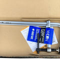 12 Inch F Clamp Rocking 1800 Lbs Clamping Power Features Black Oxide Spindle Drop Forged Arm Swivel Pad And Solid Tommy Bar in packaging.