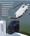Oil Reservoir Tank Assembly 1200-8M0063190 Replacement For Outboard Marine Engines on boat with water background