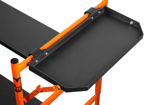 Built Different 4 Foot Portable Rolling Scaffolding Platform With 500 Pound Capacity And Tight Locking Casters smooth folding worktable detail.