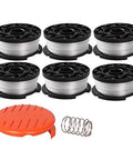 AF-100 Compatible Trimmer Spool Refill 30 Ft 0.065 Inch Line For Black And Decker GH600 GH900 LST201 LSTE525 BESTA510 Spool Cap Covers
