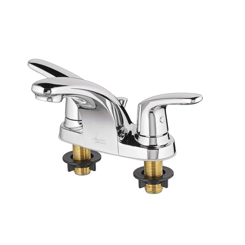 Colony Pro Two-Handle Centerset Bathroom Faucet, Less Drain, Polished Chrome Finish, ADA Compliant, Lead-Free Metal Construction