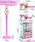 3 In 1 Kids Vacuum Toy With Gentle Realistic Suction For Toddlers, Role Play Housekeeping STEM Educational Toy dimensions
