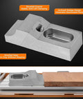 Low Profile Side Clamp Vise Set With M8 Arcuate Adjustment Made From Hardened S136H Die Steel showing dovetail groove and knurled jaws, ideal for CNC milling.