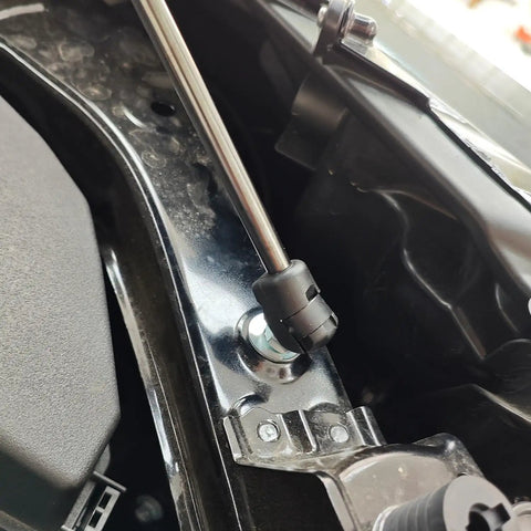 Close-up of Toyota RAV4 2026 2027 Front Hood Lift Supports 2 Pack Beefed Up Heavy Duty Stainless Steel Hydraulic Hood Struts