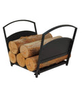 Foldable Fireplace Log Holder and Firewood Rack for Indoor Outdoor Use Heavy Duty Steel Construction Stacking Storage Rack