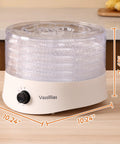 Straight Up Smooth Food Dehydrator With Adjustable Temperature Control and Expandable Trays, 10.24x7.48 inches, for drying snacks.