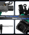 Close-up views of Audi Front Left And Right Air Suspension Height Sensor Set For A6 A7 A8 RS7 S6 S7 S8 2011 2018 Replace OE 4H0941285G 4H0941286G