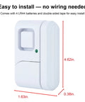 Close-up view of a wireless 12 Pack Window And Door Alarm System With 120dB Siren Magnetic Sensor, easy installation details shown.