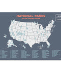 National Parks Map Poster With All 63 U S Parks Updated Edition 24 By 17 Heavyweight Cardstock Travel Wall Art showing U.S. map.