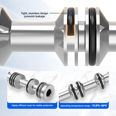 Close-up of tight, leak-proof seal in Pneumatic Solenoid Valve With Hand Pull Manual Control 5 Way 2 Position Air Valve, aluminum body