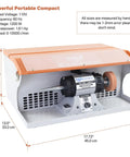 No Nonsense Beast Mode Heavy Duty Jewelry Polisher With Digital Speed Screen Variable Control 17.72x13x8.67 inch, 1200W, uses for polishing metals.