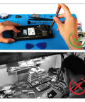 S-130 Heat Resistant Silicone Soldering Mat For Electronics Repair with built-in scale ruler, ideal for cell phone fixing