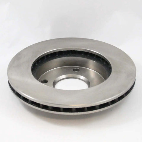 Front view of Front Vented Disc Brake Rotor With Forged Flange For Precise Fit, ABS Signaling, Water And Debris Protection
