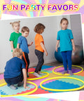 Children playing with Two Adjustable Toy Hoop Exercise Ring Set With Detachable Plastic Blocks, Portable 26 Inch Fitness Rings