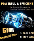 YATOINTO wireless electric hoist with blue exploded motor assembly; 510W, 2800RPM, 110V-60Hz.