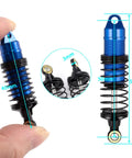 4 Piece CNC Machined Aluminum Front And Rear Threaded Shock Absorber Set For One Sixteenth Scale RC Mini Buggy Upgrades Blue