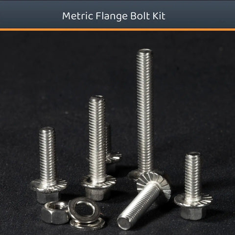 M6 Flange Hex Bolts Assortment Kit 180 Pieces Carbon Steel Metric Flange Head Fasteners With Nuts 12mm To 45mm Lengths