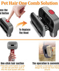 Deshedding Grooming Attachment Kit For Dyson V15 V11 V10 V8 V7 Dogs And Cats Deshedding Brush Set with red button detail