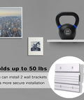 Heavy Duty Aluminum 4 Inch Z Clip Interlocking Picture Cleat Wall Mounting Kit holding art and weight