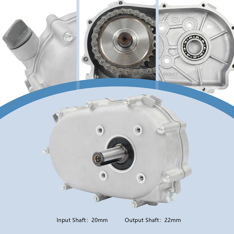 2 To 1 Gear Reduction Box With Clutch For Honda GX160 GX200 Five Point Five HP Engine, aluminum alloy casing and shafts
