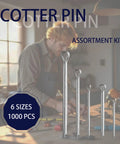 Built Tough Cotter Pin Assortment Kit With Case 1000 Piece Set Including Six Sizes From 1/16 To 5/32 Inch on display.