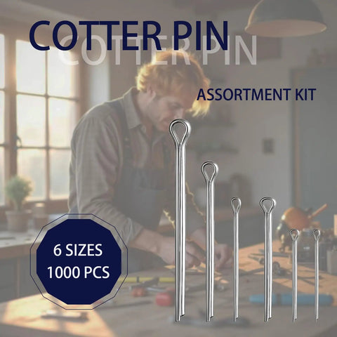 Built Tough Cotter Pin Assortment Kit With Case 1000 Piece Set Including Six Sizes From 1/16 To 5/32 Inch on display.