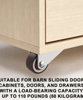 Top Shelf 4 Pack Gate Caster Wheels With Screws, Heavy Duty Vertical Track Rollers for smooth sliding doors, solid rubber tread.