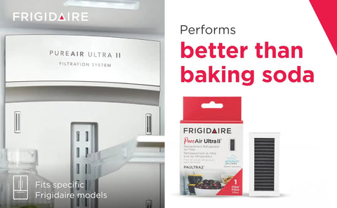 Pure Air Ultra II Refrigerator Air Filter With Carbon Odor Absorbing Technology For Fridges, 3.8 Inch By 1.8 Inch, White packaging