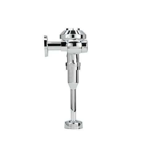 Exposed Manual Diaphragm Flush Valve For Three Quarters Inch Urinal With 1.0 GPF Sweat Solder Kit Cast Wall Flange Chrome Finish