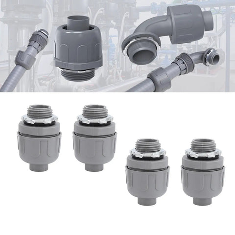20 Piece Bulk Pack of 3/4 Inch NPT Liquid Tight Connectors for Flexible Electrical Conduit Nylon 6 Non Metallic seals for tubing.