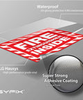 Fire Extinguisher Inside Signs Stickers Pack 5 5x4 Inch Self Adhesive Vinyl Decals Laminated UV Weather Resistant