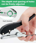 Heavy Duty Three Eighths Inch Single Hole Punch For Paper Crafts Portable Ten mm Circle Hole Puncher With scale guide