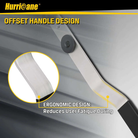 Heavy Duty Aluminum Duct Stretcher Tool For HVAC Sheet Metal Ductwork Installation, Offset PVC Handle, ergonomic grip detail