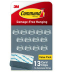 Damage Free Round Cord Clips Set With 13 Clear Clips And 16 Strips For No Tools Wall Mounting, Easy Cable Management